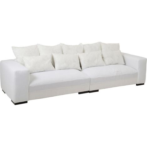 Canapé Design 9 Coussins "Monaco" 330cm Blanc (1/5)
