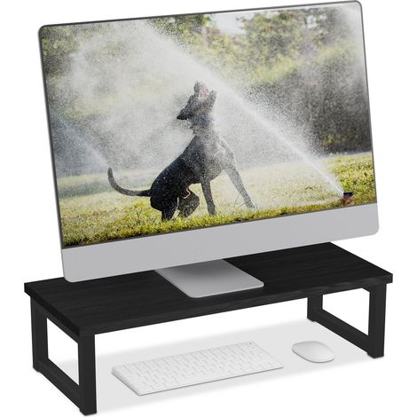 Soporte de monitor industrial - Elevador de escritorio ergonómico, negro (1/5)
