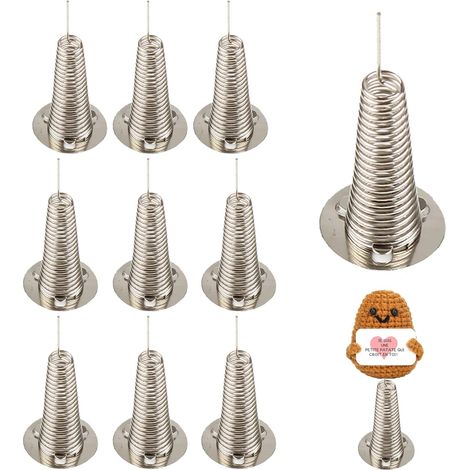 10 Pièces Secouer La Tête Poupée Support À Ressort Socle à Ressort Accessoires de Voiture Accessoire Bricolage secouant Le Ressort Socle à Ressort Support Ressort Poupée Bricolage Voiture (A) (1/5)
