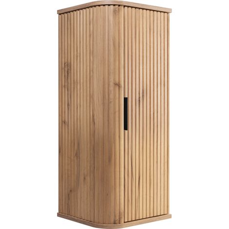 Meuble demi colonne suspendu de salle de bain GLAMOUR CHÊNE CRAFT D'OR 35 x 79 cm (1/5)