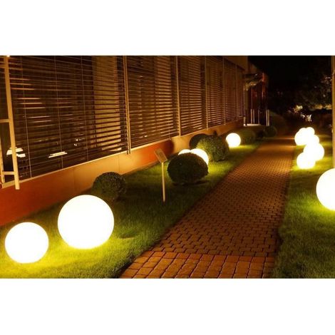 Lumisky – Boule lumineuse filaire LED 50cm – Éclairage extérieur blanc froid – Alimentation secteur 220V – Design moderne et épuré