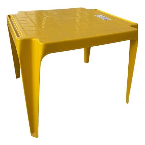 Tavolo Tavolino da gioco per Bambino Colore GIALLO in Polipropilene Impilabile (1/5)