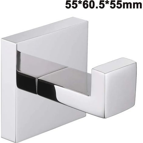 Handtuchhaken aus Edelstahl, Handtuchhalter, Bademantelhalter, Kleiderständer, Universalhaken, Wandmontage, verchromt (1/5)