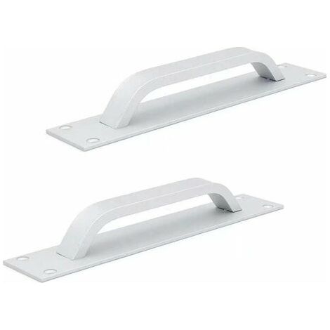 Poignée Coulissante Porte - Aluminium - 20 cm x 4 cm - Pour Portes Métalliques et Bois - Lot de 2 (1/5)