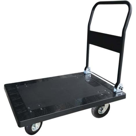 Stockman - Chariot plastique avec dossier rabattable 300 kg roues pneumatiques - CP30RG