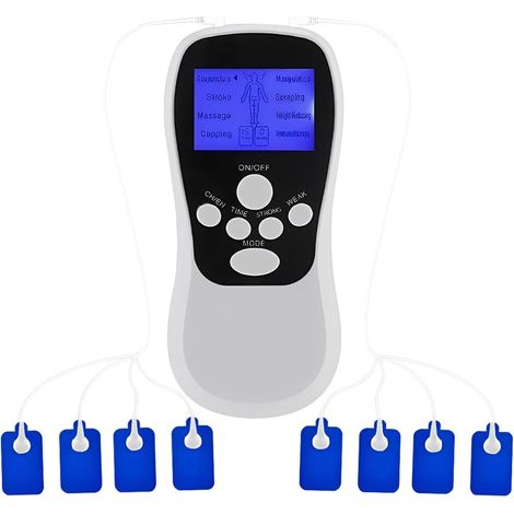 Simulateur de douleur périodique - Simulateur de travail - Appareil de stimulation contre la douleur - 8 modes - 8 patchs - 15 niveaux réglables - Massage pour bras, jambes, dos - Plus de (1/5)