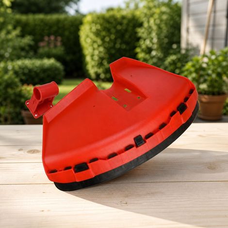 Protection débroussailleuse Axe 28mm ABS Rouge 36,5x22cm Jardinage Extérieur Particulier (1/5)