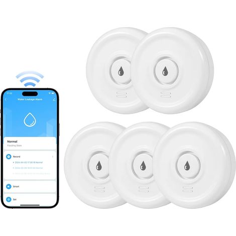 (5) Détecteurs de fuites intelligents, capteurs de niveau d'eau intelligents Tuya (1/5)