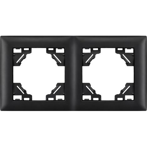 Toolight Zweifachrahmen Für Steckdosen Oste Jnh014-2f Black (1/5)