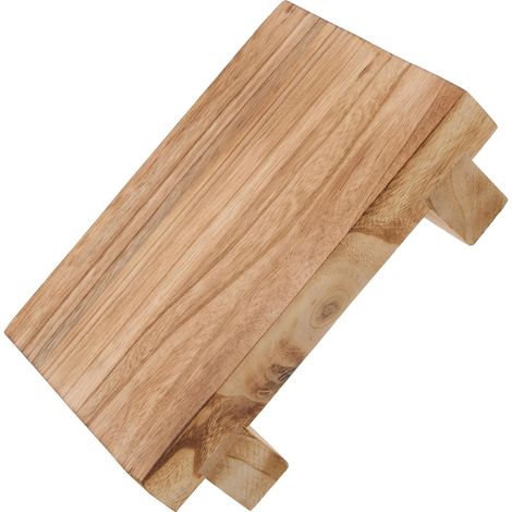 Tabouret Décoratif en Bois Brûlé, Petit Tabouret en Bois Massif pour Décoration Intérieure, Support Multifonction pour Plantes et Objets, Finition Naturelle, Usage Domestique (1/5)
