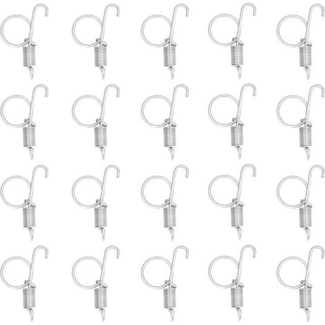 20 pcs Cage Porte Fixation Doigt Ressort, Métal Snap Loquet Crochet Multifonctionnel Cage Porte Mousqueton pour Cage Porte (1/4)