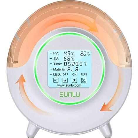 Asciugatrice a filamento, riscaldamento a 360°, schermo touch a LED, colore bianco, spina europea (220 V). (1/2)