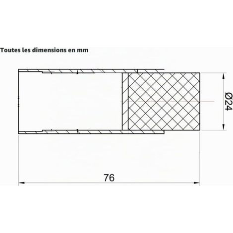 Butoir De Porte - Acier Inoxydable - Pour Mur Bois Béton - Diamètre 2,7 Cm Hauteur 7,6 Cm - 1 Pièce (1/5)