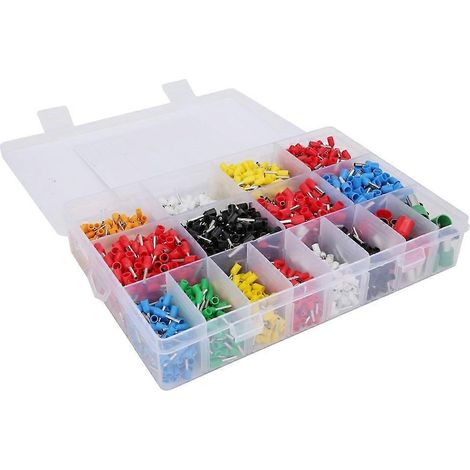 2120-teiliges Set elektrischer Steckverbinder E0508 - E16-12 VE Rohrtyp, vorisolierte Drahtklemmen
