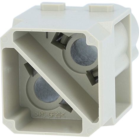 HARTING Han 100 Ampere Modul Stifteinsatz (M) Crimpanschluss, 2-polig 1000V, 100A - 1 Stück (1/3)