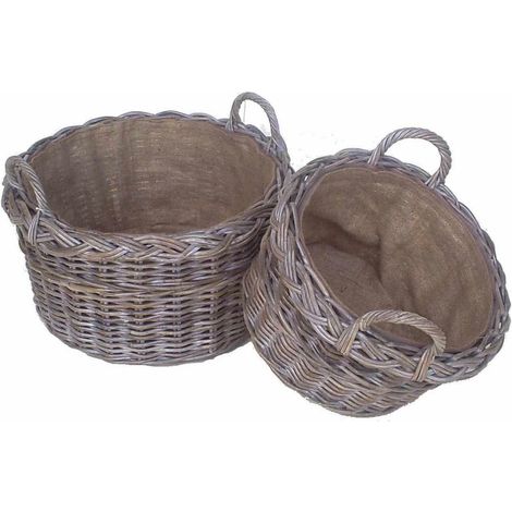 Cloe Korb 1-2 c-m rund cm57h30-40 mit Jutefutter