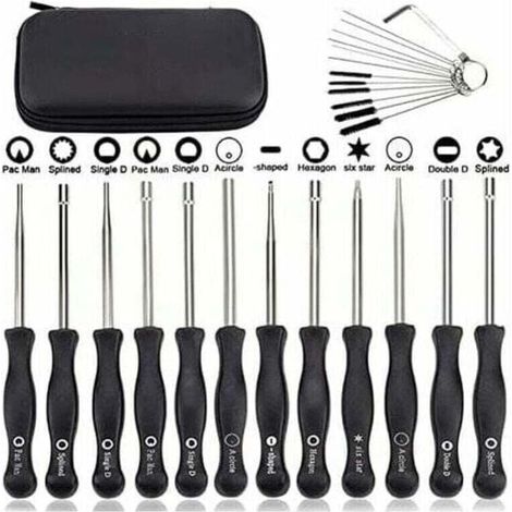 Kit complet de 12 outils de réglage de carburateur et tournevis de réglage pour moteur à 2 temps, XU, Pour débroussailleuses, Tronçonneuses Poulan, Husqvarna, STHIL, Echo - KZQ
