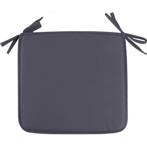 Coussins de chaise d'extérieur pour salle à manger, carrés de 40 x 40 cm, avec sangles, pour tabourets de bar, jardin et terrasse. (1/5)