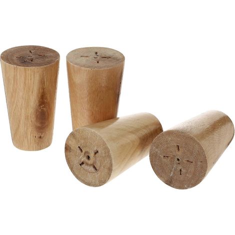 Pieds de table en bois massif blanc, pieds de canapé en bois, pieds de meubles, 20 pièces par paquet. (1/5)