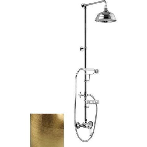 VIENNA Ensemble de douche avec mitigeur + porte-savon, 1291 mm, bronze