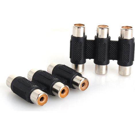 1 Piece/Set Triple 3 RCA AV Audio Video Female to Female F/F Jack Connector Coupler Adapter