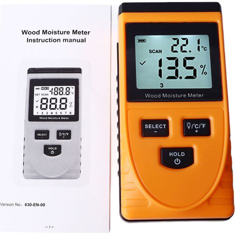 WT630 Wood Moisture Meter, Multi-function Digital Induction Detector without Pin, 8-Level Adjustment, Non-Destructive (1/5)