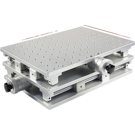 Mesa de movimiento manual, movimiento XY de precisión, aleación de aluminio duradera, 210x150x75 mm, recorrido XY 70x50 mm (1/2)