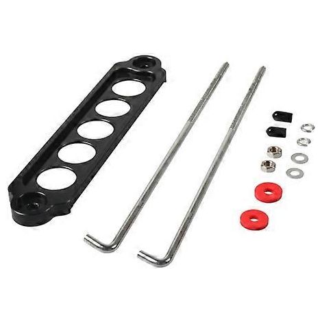 Support de montage de batterie en alliage d'aluminium à 5 trous pour voiture A8681-01 (noir) ( ) (1/4)