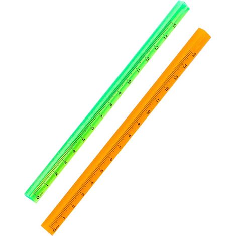 2Pcs Transparent Règle de lieu de culte Mesure de Dessin Outil n'est Pas Facilement Déformable Coloré Échelle de la Règle des fournitures Scolaires (1/4)