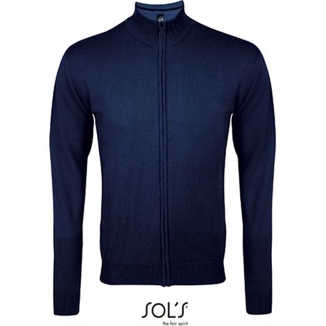 SOL´S Herren Strickjacke mit Reißverschluss L413 (00548) Gr. XL navy