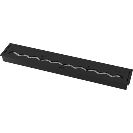 Bruciatore a Bioetanolo da Incasso 120x20x7,5 cm Black Burner 1200 Nero (1/5)