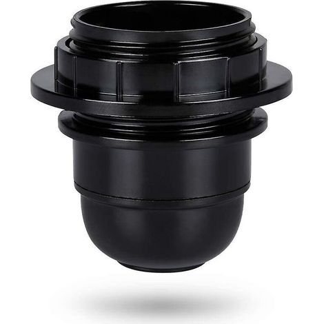 Douille a vis e27 noire - Douille lampe e27 anneau en plastique - Douille ampoule e27 - Support douille ampoule e27 pour plafond et lampe suspendue - e27 douille ampoule [Classe énergétique A++] (1/4)