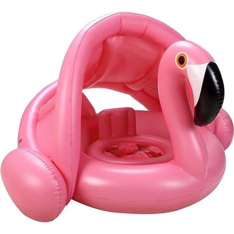 BelleRise - Bouée de natation pour bébé avec toit pare-soleil amovible,diamètre intérieur de 20 cm, convient aux bébés de 0 à 4 ans