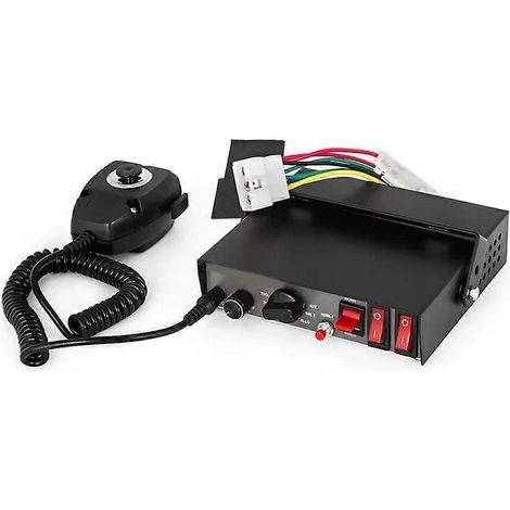 Sirena de alarma de advertencia de 200 W con 9 sonidos, bocina de policía/bomberos, altavoz PA, sistema de micrófono, altavoz de bomberos, host de 12 V (1/5)