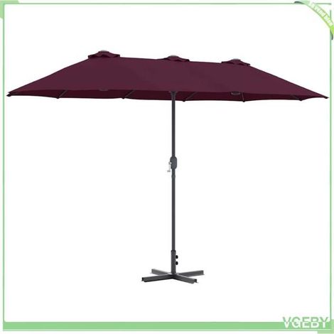 Parasol de jardin - FAFEICY - 42003373 - Bordeaux - 370x197x239 cm - Pliable, manuel (1/5)