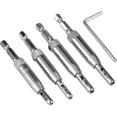 Türscharnierbohrer-Set, 5-teilig (1/4)