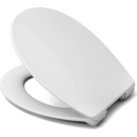 HARO asiento de inodoro Passat Slim SoftClose blanco bisagra excéntrica acero inoxidable C2702Y (1/4)