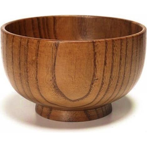 Bol En Bois - Bol Rond Pour Riz Soupe Salade Trempette - Bois De Jujubier - 9 À 15 Cm De Diamètre - 180 À 800 Ml - 1 Pièce (1/5)