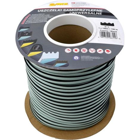 Stomil-sanok Guarnizione DGP 8x3 mm Nera 150m