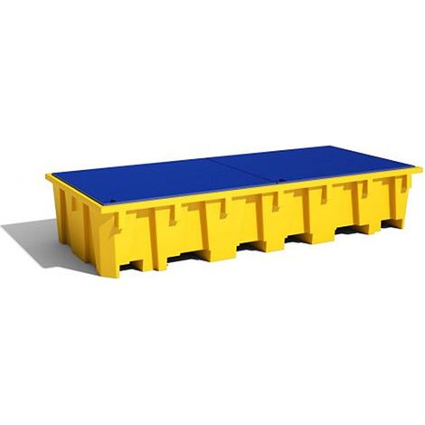 Bac de rétention pour 8 fûts ou 3 IBC - 1650 litres - BACRP1650/3280006F (1/3)