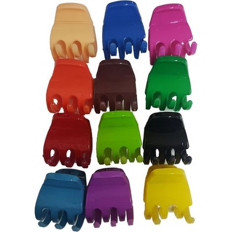 TrAdE Shop Traesio - Set 6 Fermacapelli Pinza Pinze Clip Colorate 4cm Molletta Capelli Acconciatura -