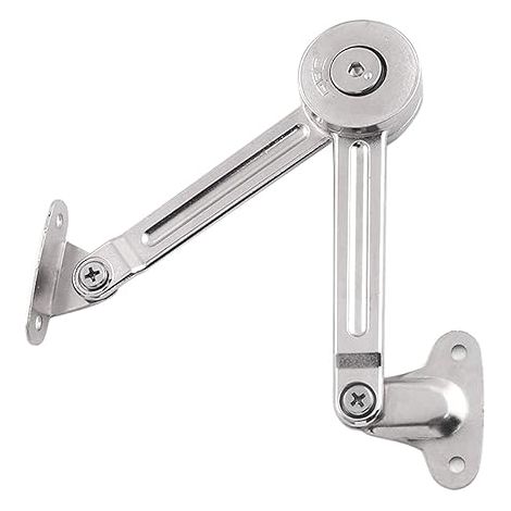 Lot de 2 charnières de support de panneau de porte à fermeture amortie pouvant être arrêtées à volonté,utilisé pour les charnières à clapet robustes pour couverture d'armoire (1/5)