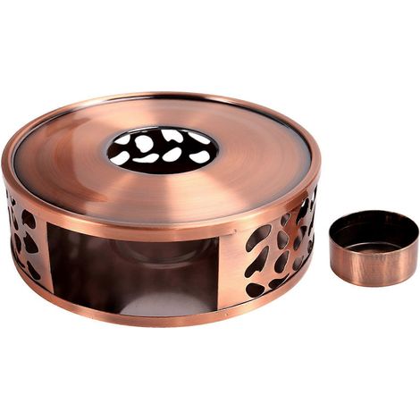 Chauffe-théière durable en acier inoxydable, base chauffante, théière à bougie --- (1/5)