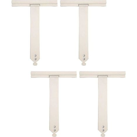 Lot de 4 Attaches souples à clipser - Ressort de Suspension pour fixation de tablier - Verrou attache tablier -acier profil alu poli fixation par crochet pour volet roulant électrique et manuel