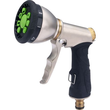 Pistolet d'Arrosage Métal + Poignée Caoutchouc Anti Glisse AROZ Multi Jets