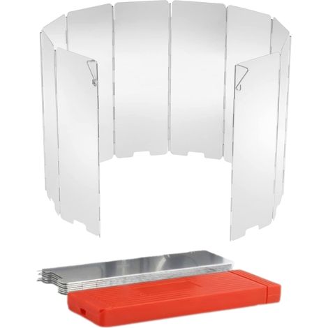 Pare-vent pliable aluminium pour réchaud de camping 10 panneaux (1/4)