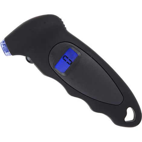 Manomètre numérique de pression des pneus pour voitures, camions et vélos testeur PSI avec 4 réglages (noir). (1/5)