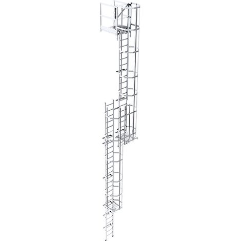 Echelle à crinoline - Hauteur à franchir de 8.00 a 8.30m - CS83-CPSH060-CSPC