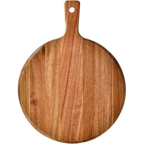 Planche Ronde - Hêtre Naturel - Pour Service Tapas Pizza Fromage - Diamètre 30,5 Cm Épaisseur 1 Cm - 1 Pièce (1/5)