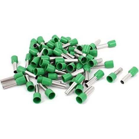 80pcs 6mm2 Embout de Câble Embout de Câblage Cosse à Sertir électrique Fil Sertissage Borne Connecteur Terminal Vert
